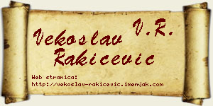 Vekoslav Rakićević vizit kartica